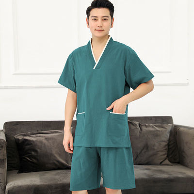 汗蒸服纯c棉浴衣汉蒸女衣服情侣装全棉桑拿服大码加肥浴服套装