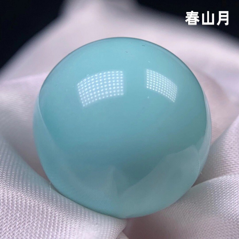 原矿湖北绿e松石散珠单珠天真然配珠高瓷圆珠多宝配饰手串单颗串