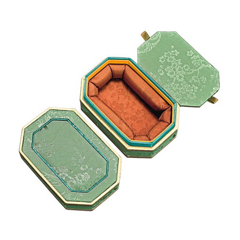 12*8*5国潮高端首饰盒迷你饰z品盒手链珠宝盒子项链吊坠收纳盒锦