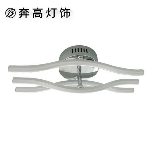 奔高跨境卧室灯北欧现代简约w条形天花灯led卧室灯线形创意吸顶灯