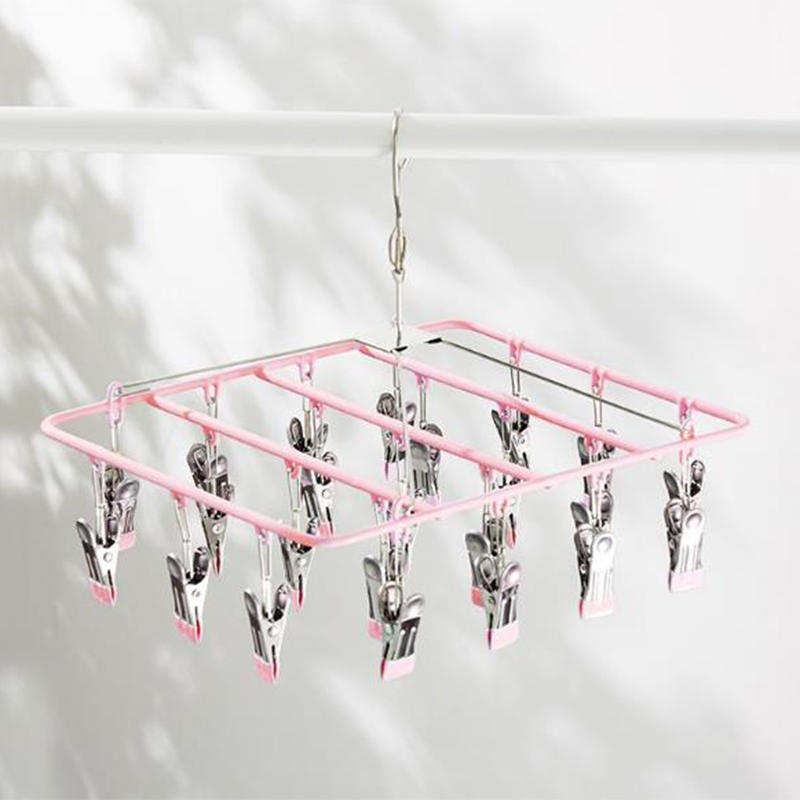 夹子晾衣架不锈钢晒衣架多功能袜B子夹挂钩家用阳台婴儿凉内衣夹