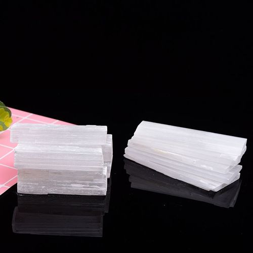 1pc Natural White Selenite plaster Slice Ore Mineral Reiki