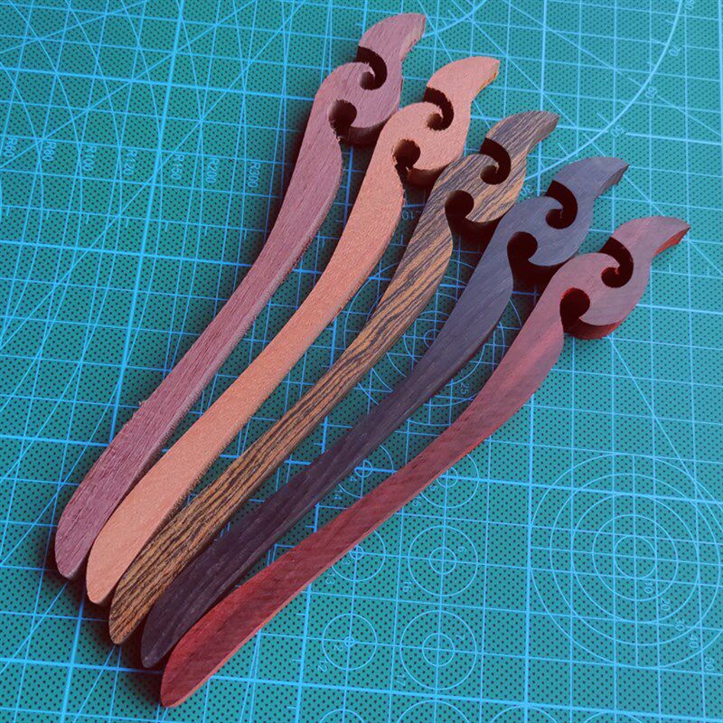 凤语木簪子半成品 红木黑檀绿檀木雕刻发钗diy木料模板切割外形