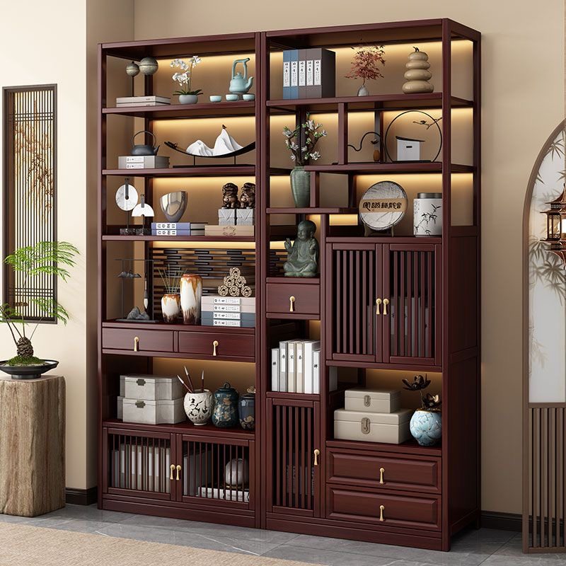 新中式博古架非实木多宝阁茶室隔断书架客厅茶叶展示柜茶柜置物架,住宅家具,多宝格/博古架,淘宝优惠券,粉丝福利购,淘宝优惠卷