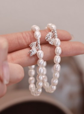 999纯银两世欢淡水珍珠手链女2025新款爆款轻奢小众手串闺蜜手镯