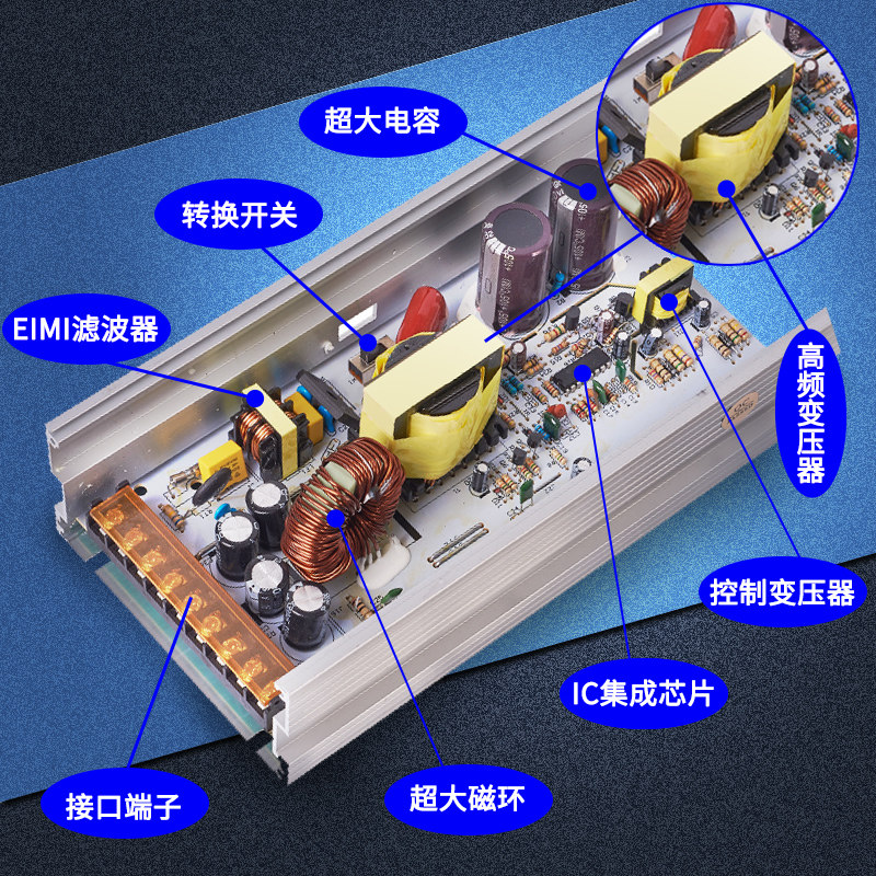 现货变压器c220转12v24v货驻车空调转换器家用直流1500w大功率开