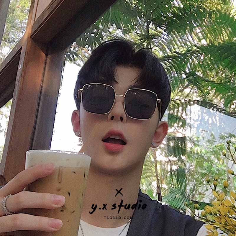 男士开车驾驶偏光太阳眼镜女潮韩版复古大脸方框海边渡假近视墨镜