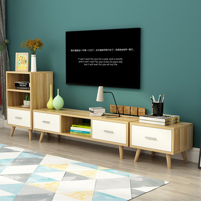 北欧现代简约电视柜组合茶几 客厅大小户型电视机柜简易轻奢家用