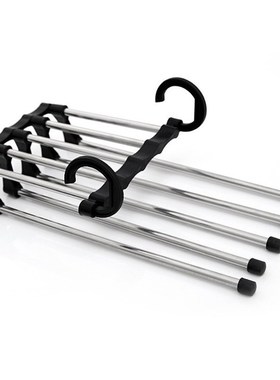 Multifunction Stainless Steel Clothes Hangers 5 in 1 Pant Ra