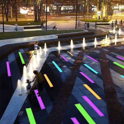 led地砖灯重力感应发光地板灯定制广场户外地灯条形嵌入式线条灯