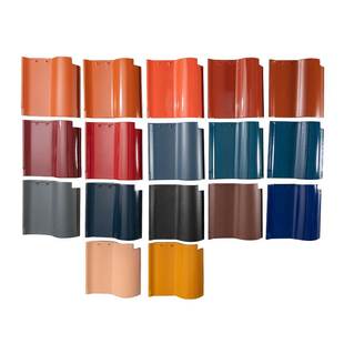 新款欧式别墅西瓦流离新农村防水陶瓷红瓦片琉璃瓦片屋顶建筑用朱