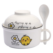 个人专用碗吃饭上班族便当餐盒双层饭盒I陶瓷快餐杯带盖微波炉饭