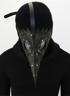 亚马逊ebay万圣节朋克派对瘟疫鸟嘴医生CPOS面具舞台演出道具