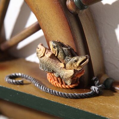 Mediterranean Style Wall Mounted Key Hooks Creative Wooden