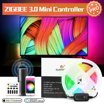 GLEiOPTO ZigBee3.0 RGBCCT 5V USB Mini Sma t TVYrStrDp