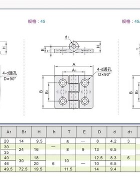 HFC01-30/45/45A/50/50A/102 树脂碟形铰链尼龙合页替代怡合达