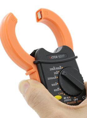 厂促V0C617钳万用表形0.01A-500袖珍钳形表数字A电流表新品