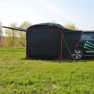直销新品钢丝款免搭建速开车x尾帐篷 自驾游延伸款车边侧帐车顶天