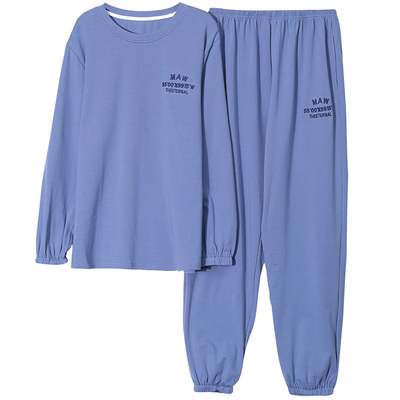 春秋季爸爸妈妈情侣睡衣中老年长袖男女老年人婆婆家居服套装