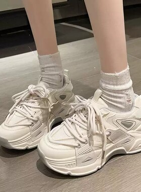 儿童运动鞋初中跑步鞋女童鞋子2023春秋款网面软底大童女鞋小学生