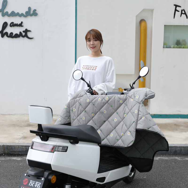 电动摩托车挡风被冬季加绒加厚电瓶电车保暖防风防水罩秋四季通用