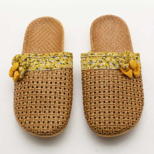 夏情侣麻拖鞋女室内家居防滑藤草编织地板拖男女大童草席麻拖鞋