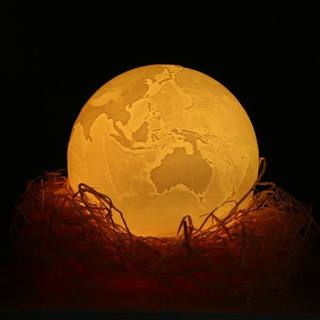 推荐3D Light Print Earth Lamp Table Lamp Colorful Moon Lamp