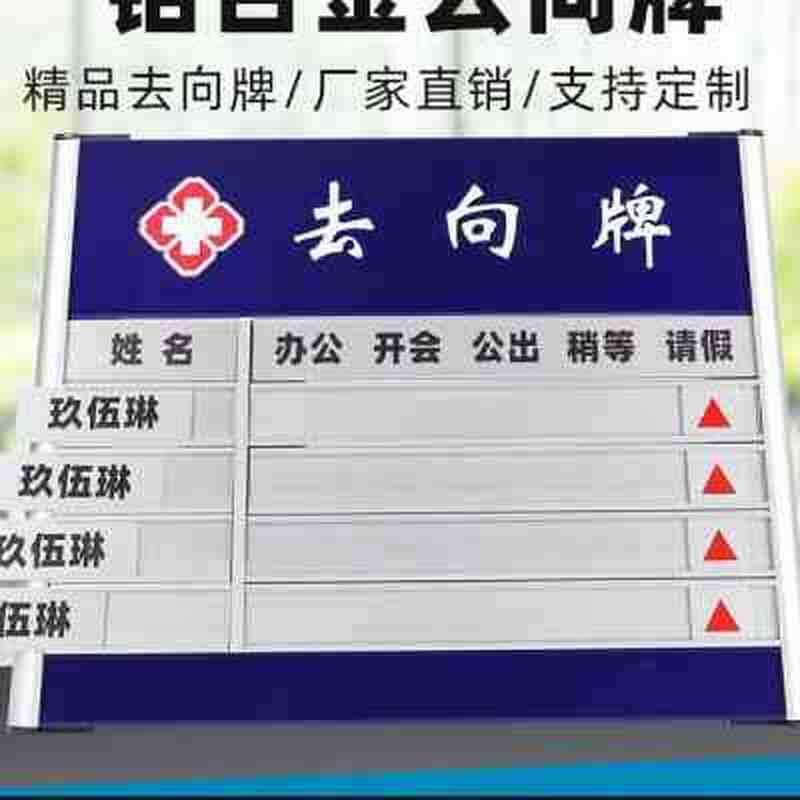 员工去向牌酒店j切换标示出岗工位牌卫生所值周牌多人厂库指示牌