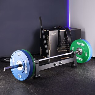 双支撑杠铃换片器举重硬拉快速换片装置带撬杠加减杠铃片架子