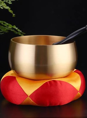 棉垫木鱼垫铜磬铜庆垫绸缎底垫红黄色双色音钵垫颂钵棉布垫圈