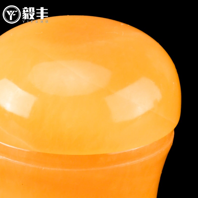 小众高货高档天然米黄玉玉石家用纪念小号精品骨灰坛骨灰桶骨灰罐