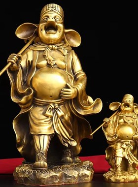 纯铜猪八戒铜像摆件供奉天蓬元帅神像家居铜猪生肖猪招财店铺装饰