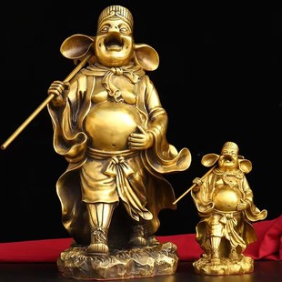 纯铜猪八戒铜像摆件供奉天蓬元 饰 帅神像家居铜猪生肖猪招财店铺装
