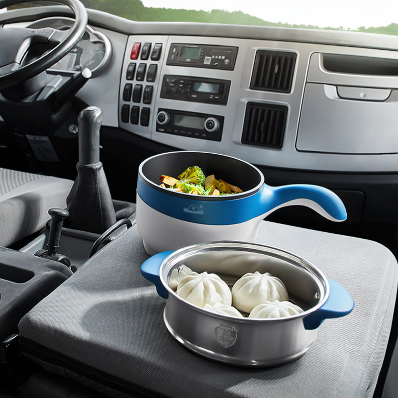 车载电炒锅24v货车12v轿车家用多功能电热锅炒菜热菜锅煎蛋煮面饭