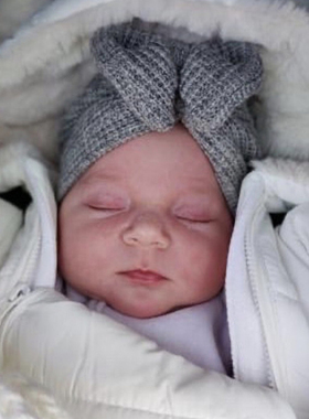 现货2022 Spring Summer Baby Hat Turban CuteN Bows Knitted Ba