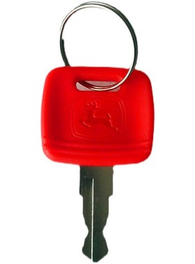 约翰迪尔拖拉机收割机挖掘机原厂配件锁点火开关红色通用钥匙包邮