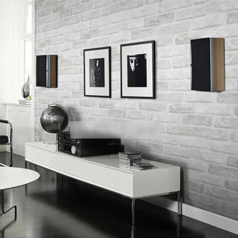 厂家Grey White Brick Pattern Wallpaper For Walls Roll 3D Liv