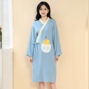 夏季浴巾女可穿式纱布浴袍吸水睡大袍服速干人全2024新款家用新品