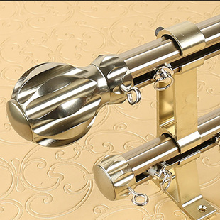 加厚静音顺滑轮铝合金罗马杆挂钩窗帘杆轨道单双侧装侧滑轮子吊杆