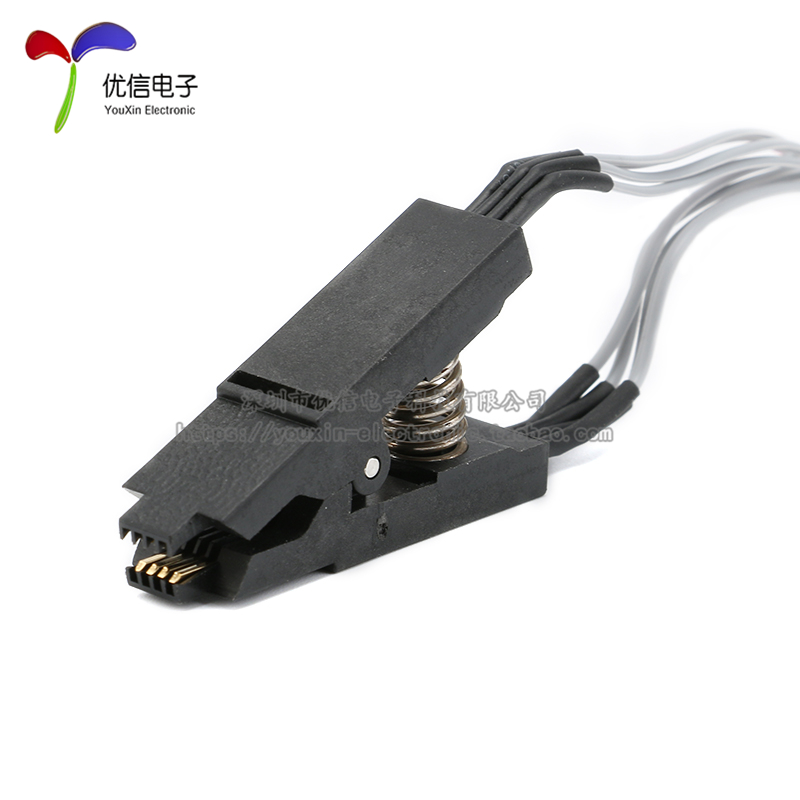 【优信电子】SOIC8/SOP8通用测试夹免拆M芯片测试烧录座夹/转接