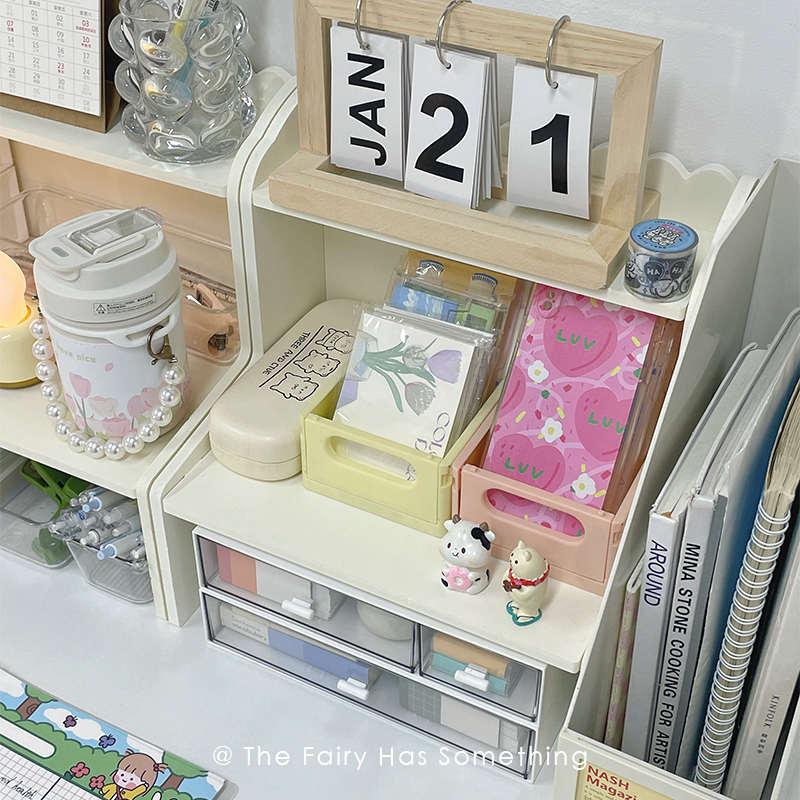 ins桌面置物架多功能梳妆台化妆品整理架多层书桌上杂物收纳架