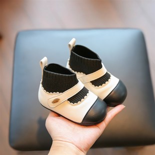 女宝宝鞋子婴儿软底学步鞋冬季小童鞋公主鞋加绒靴子皮靴1一2-3岁