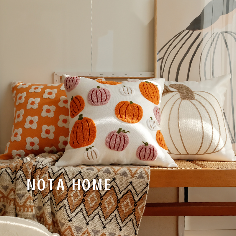 南瓜抱枕可爱靠枕客厅沙发靠垫可爱柔软车用抱枕床上女生睡觉枕套