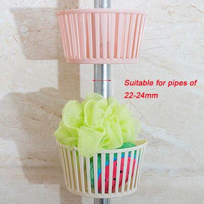 Kitchen Plastic Drain Basket Storage Basket Shower Shelf Bat