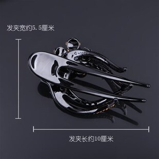 成人大号发夹鸭嘴夹三齿夹盘发插梳D发卡韩式水钻发梳头饰带齿发