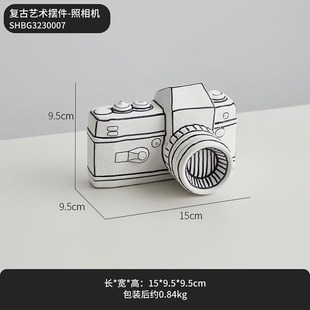 欧仕美复古艺术摆件家居饰品玄关客厅家具电视柜酒柜软装 摆设怀旧