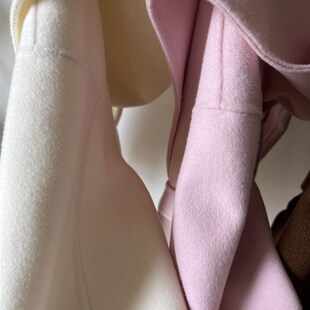 连帽系带羊绒大衣女短款 小个子2024秋冬厚双面呢羊毛外套韩国气质