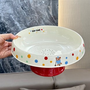 轻奢高级感新中式 新品 高脚可爱水果盘客厅家用茶几摆件.坚果篮收