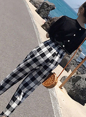 哺乳衣服夏季潮妈时尚外出喂奶套装产后浦乳两件套纯棉上衣辣妈款