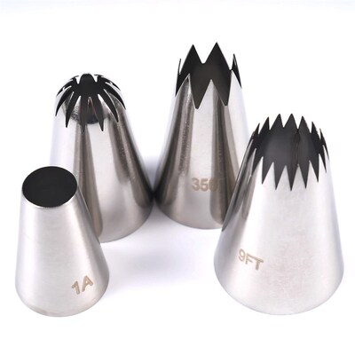 4 Pcs Large Icing Piping Nozzle Russian Pastry Tips Baking T